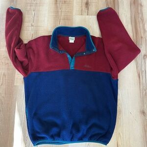 Vintage L.L.Bean Fleece Pullover Sweater Made In U.S.A Men's L Tall
